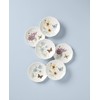 Lenox 817046 Butterfly Meadow 6-Piece Tidbit Plate Set, White, 3.05