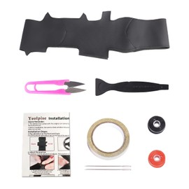 Yeolpise Hand Sewn Steering Wheel Cover,Fit for Ford F-150 2015-2020/F-250 F-350 F-450 F-550 2017-2021/F-600 2020-2021/F-650 F-750 2021,Non-Slip Breathable Microfiber Leather Steering Wheel Cover