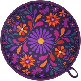Sophix Tortilla Warmer Pouch - 12-Inch Large Size - This Thermal Insulated Fabric Holder Keeps Tortillas, Naan Bread, and Pizza Rolls Warm for up to One Hour | Two-Sided (Flower Design)