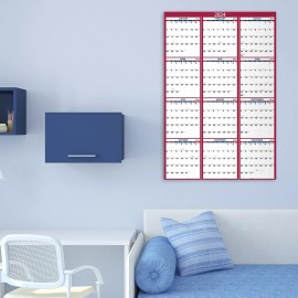 Artfan Extra Large 2025 2026 Wall Calendar Thick Paper Monthly Planner Red