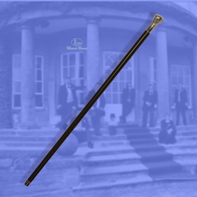 Classic Canes Chrome Knob Formal Cane. Black Hardwood Shaft.92cm.