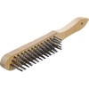 BGS 3073 5-Rows of Steel Wire Handheld Brush, Beige/Silver