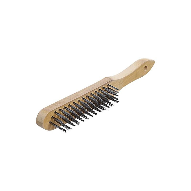BGS 3073 5-Rows of Steel Wire Handheld Brush, Beige/Silver