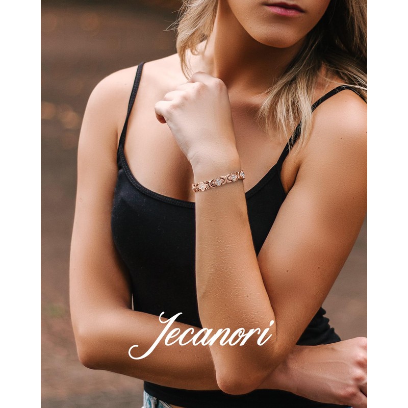 Jecanori Copper Bracelets for Women, Pure Copper Magnetic Bracelet with
