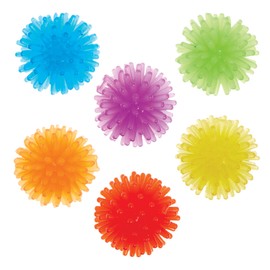 Baker Ross FX769 Rainbow Colours Hedgehog Balls - Pack of 12, Party Bag Fillers for Kids