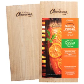 Camerons Cedar Grilling Planks - 2 Pack (5.5"x11.5") - Premium Natural Cedar Wood - Easily Infuse Smoky Flavor into BBQ Salmon, Fish, Meat, Veggies, and More - Sourced in the USA - Grilling Gift Idea
