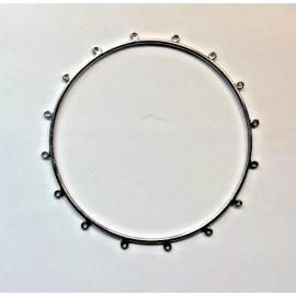 Unbranded ONE .925 STERLING SILVER BANGLE BRACELET WITH 16 RINGS 65 MM BELOW WHOLESALE!!!