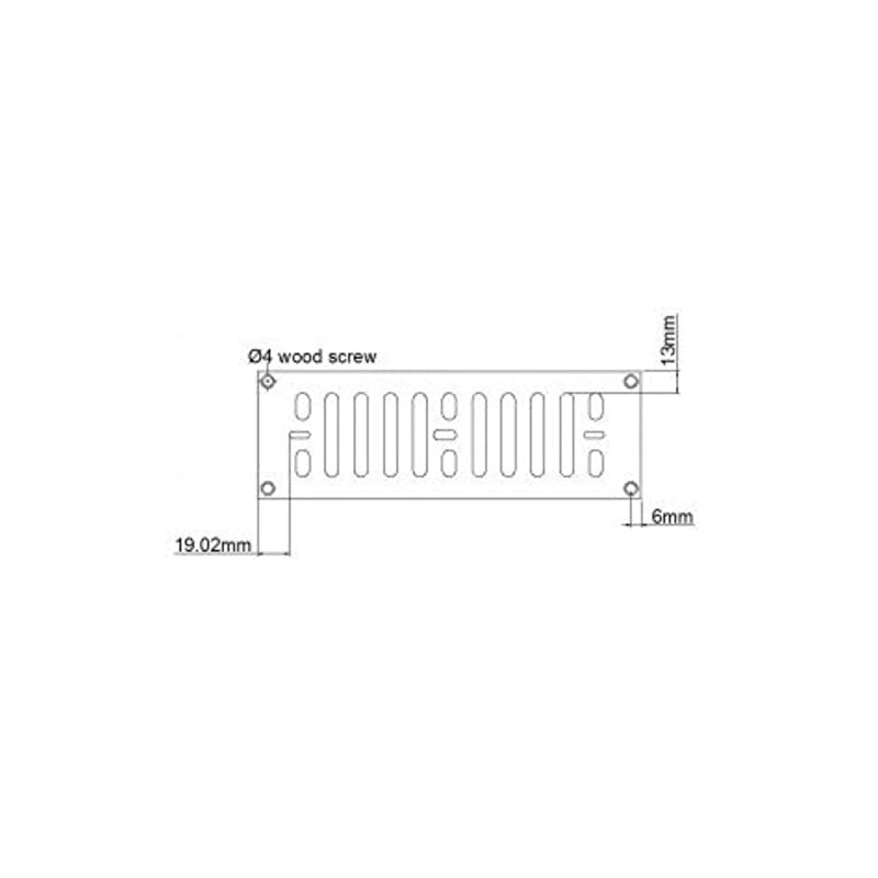 Polished Solid Brass 229mm x 76mm Hit and Miss Adjustable