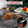GRILAZ Heavy-Duty Rose Wooden BBQ Grilling Tools Set. Extra Thick