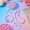 PandaHall 190pcs Matte Acrylic Beads 8mm Purple Round Loose Beads