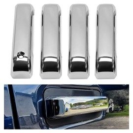 HECASA Door Handle Covers Trims Compatible with 2015-2020 Ford F150 2017-2022 F250 F350 F450 w/o Smart Keyhole Chrome