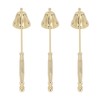 3pcs Candle Snuffer Golden Iron Plating Bell Shaped Long Handle