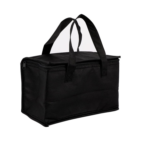 Luxshiny 1pc Non-woven Fabric Lunch Carrier Lunch Container Black Lunch