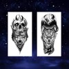 Oottati 8 Sheets Wolf Taichi Totem Skull Moon Forest Flower