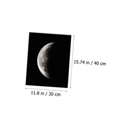 Ciieeo 1 Set Moon Painting Black Four for Home Decor Stylish Minimalist Moon Prints for Living Room Bedroom Housewarming