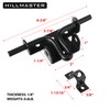 HILLMASTER Heavy Duty Slide Bolt Gate Latch with Padlock Hole,