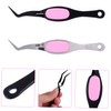 Angoily 4pcs Stainless Steel Craft Tweezers Comfortable Grip for Precision