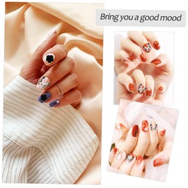 Healeved Black Camellia Flower Nail Charms Rhinestones DIY Nail Pearls for Manicure and Craft Decoration and Creative Designs