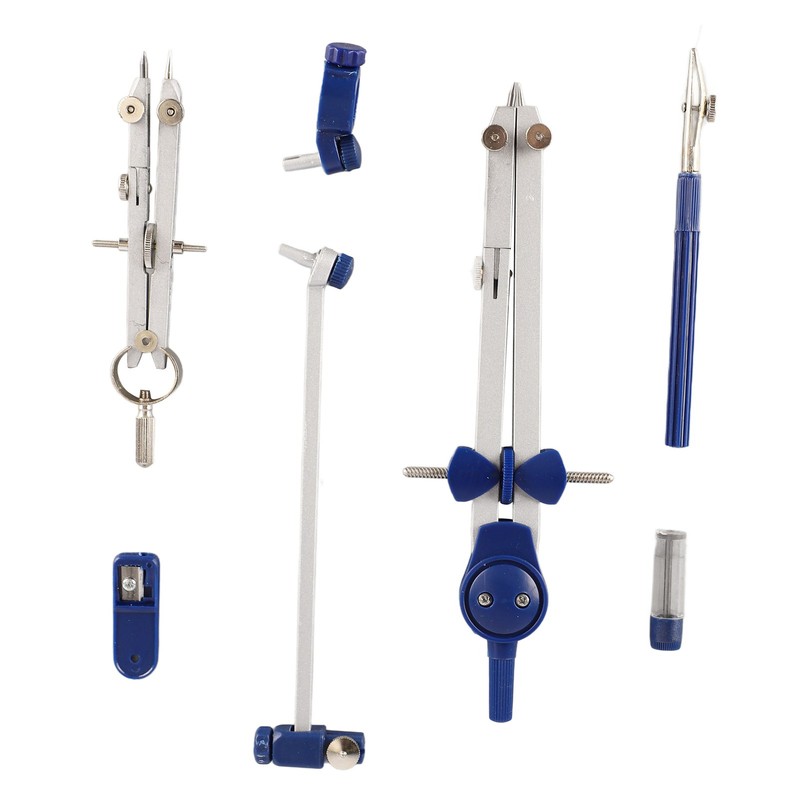 Compass Geometry Set Extensible Zinc Alloy Shatterproof Box Packed Durable