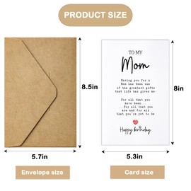 AIQIUQIU Birthday Card for Mom, Funny Birthday Greeting Card for Women, Perfect Happy Birthday Card for Her- Blank Inside