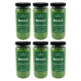 Village Naturals Aches & Pains Muscle Mineral Bath Soak 20 Ounce (591ml) (6 Pack)