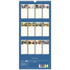 Familienplaner 2025 - Brückenromantik mit 5 Spalten (Wandkalender, 21 cm x 45 cm), CALVENDO