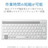 Elecom TK-FDP098TWH Wireless Keyboard (Receiver Included) Pantograph Mini Keyboard, White