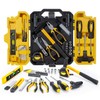 CARTMAN 57-Piece Home Tool Kit, Yellow Household Tool Set With