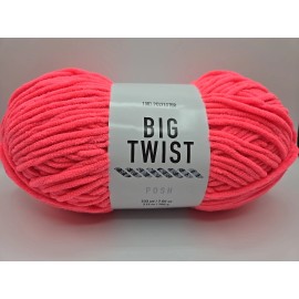 Big Twist POSH Yarn 100% Polyester Strawberry Glow Bulky Weight#5 7.05oz/223yds