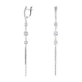 JC Jeweller Carat Earrings Silver 925 Zircon (Lieblich), Silver