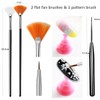 FULINJOY 20PCS Nail Art Design Tools, 15PCS Painting Brushes Set