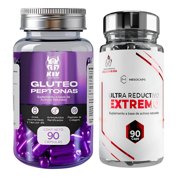 Suplemento Ultra Reductivo Extremo + Glúteo Peptonas 90 Cáps