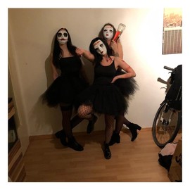 Dressever Women's Tulle Skirt 50s Rockabilly Petticoat Retro Tutu Ballet Cosplay Prom Evening Dresses Occasion, black