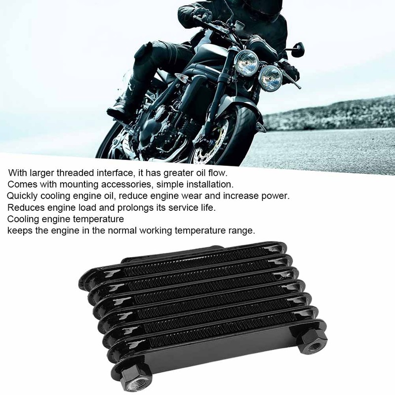 7 Row Universal Engine Oil Cooler Cooling Radiator for 125-250CC