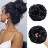 TESS Hairpiece with Elastic Band, 55 g, Curly Hair Scrunchie