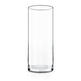 CYS Excel Clear Glass Cylinder Vase (H:12" D:4") | Multiple Size Choices Glass Flower Vase Centerpieces | Hurricane Floating Candle Holder