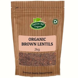 Organic Brown Lentils 2kg by Hatton Hill Organic | Versatile and Nutritious, Ideal for Soups, Stews, and Salads