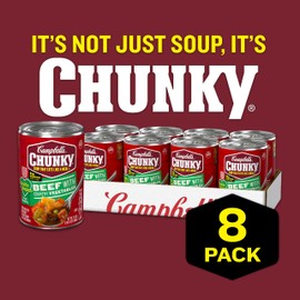Campbell’s Chunky Healthy Request Soup, Beef Soup with Country Vegetables, 16.3 Oz Can (Case of 8)