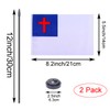 WXTWK 2 Pack Christian Flag Christians Deluxe Desk Flag Set