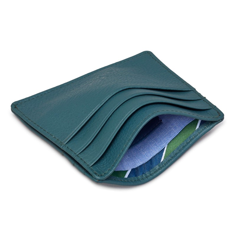 Gryphen Hoxton Slim Leather Credit Card Holder Wallet (Teal)