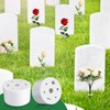 FillTouch 4 Pcs Cemetery Grave Vase Inserts Plastic Flowers Holder