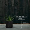 concrette Flower Pot, Black Matte, 10x8x8 cm