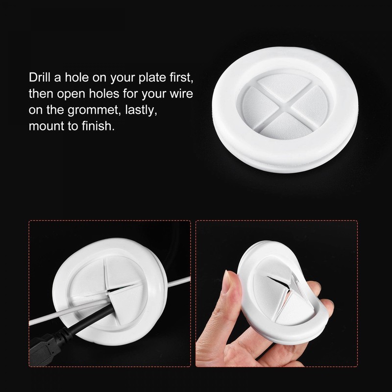 sourcing map Pack of 6 Rubber Grommet Mounting 35 mm