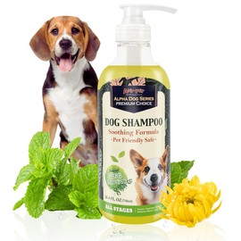 Alpha Dog Series - Grooming Natural Herbal Dog Shampoo, pH Balanced Shampoo for Dogs, Moisturizing Soothing Dog Shampoo for Sensitive Skin - 26.4 fl. oz.