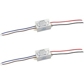 HHTUN 2012 DC12V 12W Power Supply Driver IP67Waterproof 100-265VAC to 12V DC Suitable for Various Low-Voltage Lamps Such as Strip Lights and line Lights, Small Size, Easy to Connect (2-Pack)