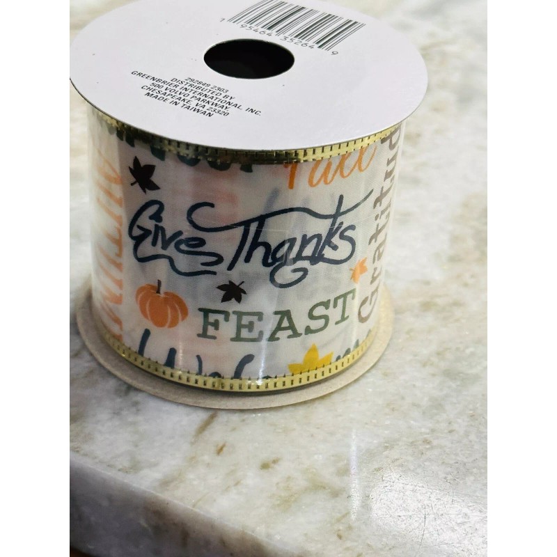 Greenbrier Thanksgiving Themed wire-edged cinta Bundle – 9 pies