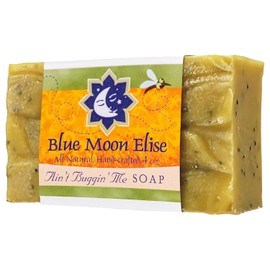 Blue Moon Elise Ain't Buggin Me Citronella Bar Soap for Men and Women, Natural Handmade Soap with Pure Citronella Essential Oils, Soap Bar for Camping and Outdoor Activities