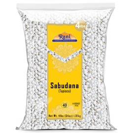 Rani Sabudana (Tapioca/Sago) Pearls 64oz (4lbs) 1.81kg Bulk ~ All Natural | Vegan | No Colors | NON-GMO | Indian Origin