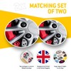 Vinyl Stickers (Set of 2) 7.5cm - Red Brake Caliper