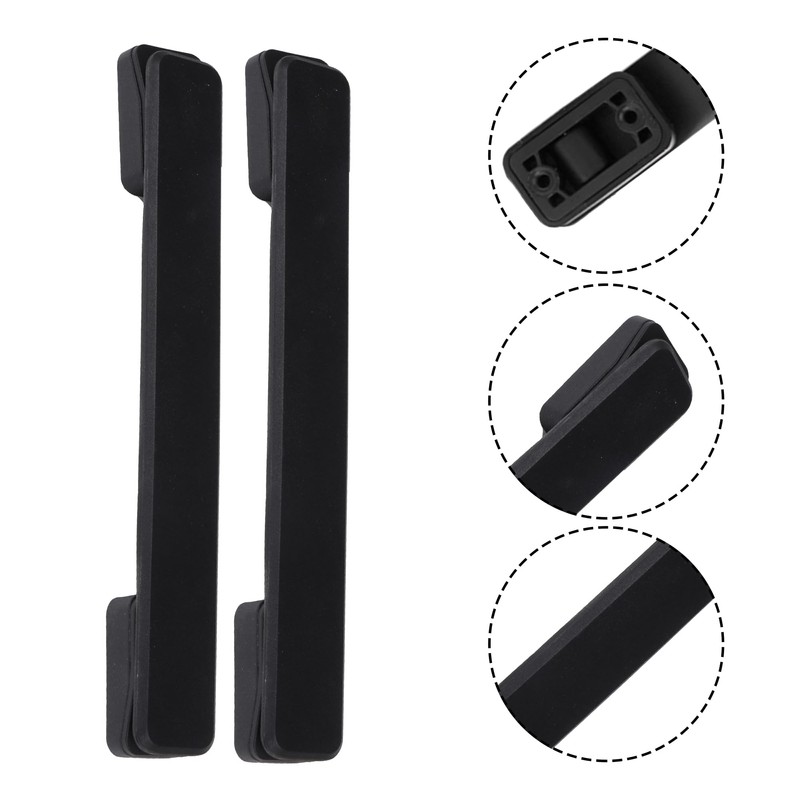 Mxfans Pack of 2 Black Flexible Suitcase Handle Carrying Strap